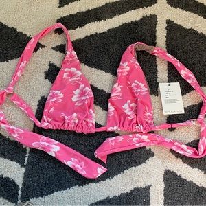 Acacia swimwear Blake top in Neon vintage (M) NWT